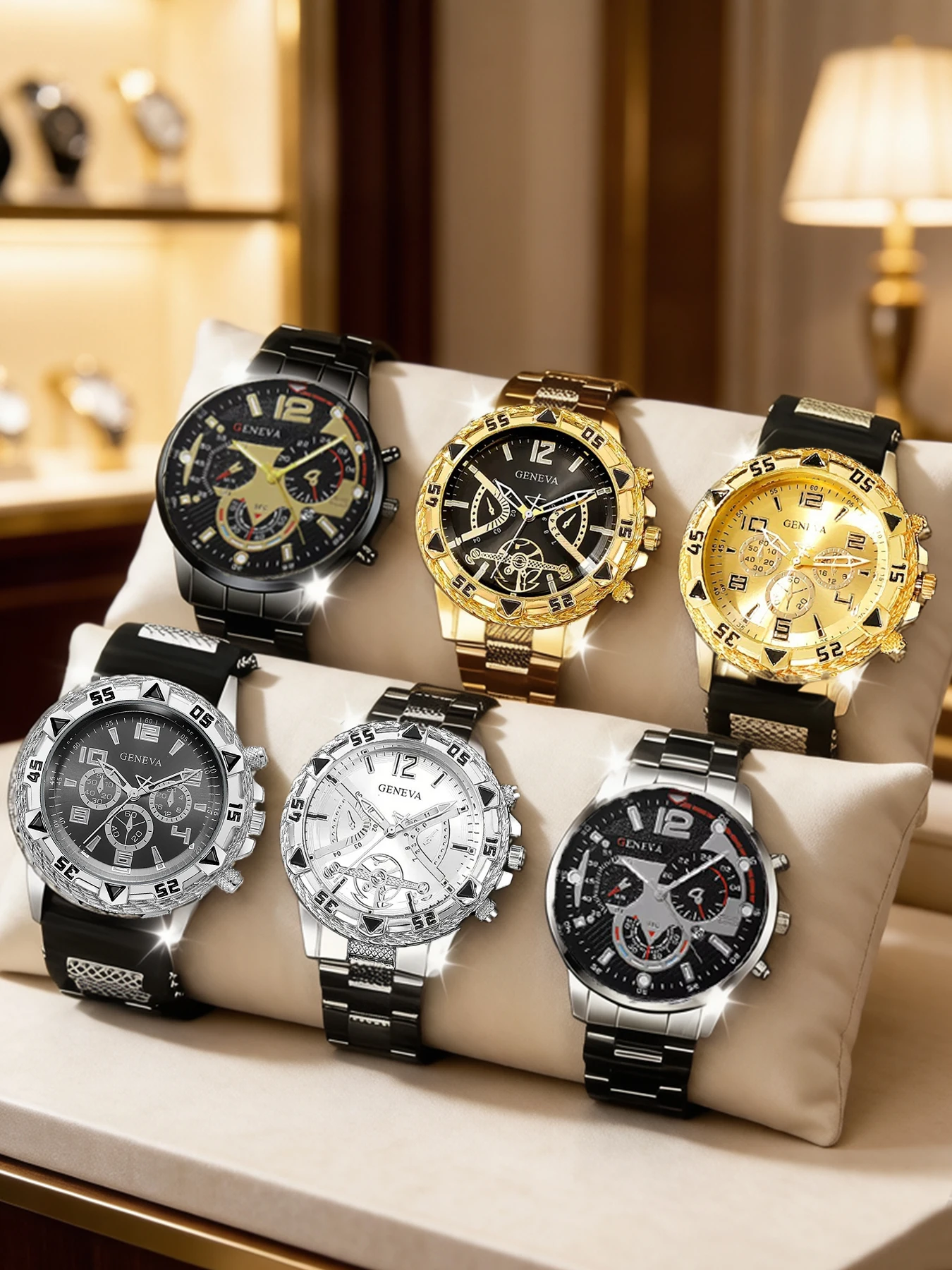 -Piece Women's Light-Luxury Square Quartz Watch Set with Steel Bracelet, Minimalist Student Style