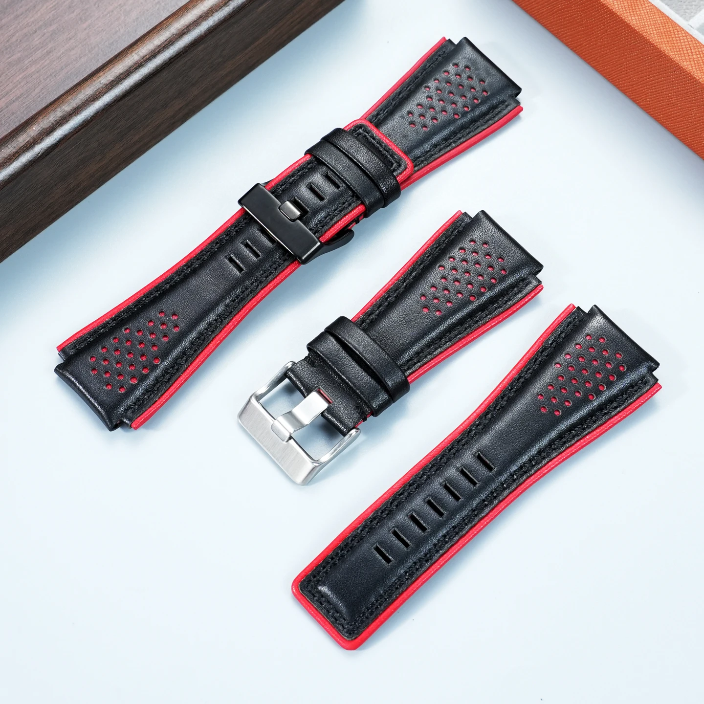 

Ремешок из натуральной кожи для BELL ROSS BR01 BR03, серия, ремешок из натуральной кожи, мужские специальные аксессуары для часов, ремешок 24 мм