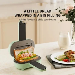 2024 Breakfast machine household hot press sandwich machine large capacity deepening multifunctional light food bread machine