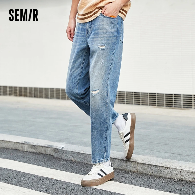 

Semir Jeans Men 2023 Autumn New Korean Cotton Tapered Pants High Street Boys' Fashion Trendy