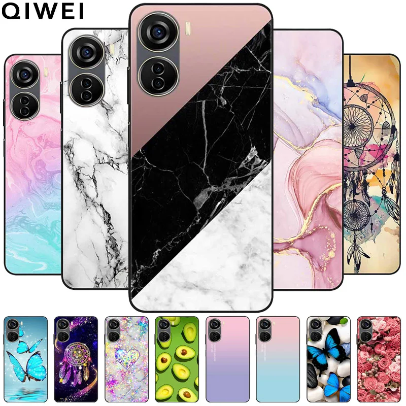 For ZTE Axon 40 Lite Case Silicone TPU Fashion Marble Soft Phone Covers for ZTE Axon 40 LITE 40Lite Protective Shells Capa Paras