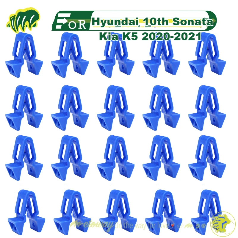 

20pcs Clips For Hyundai 10th Sonata Kia K5 2020-2021 Plastic Clips For A-pillar Trim Panel Fixing Clips Fixing Accessory