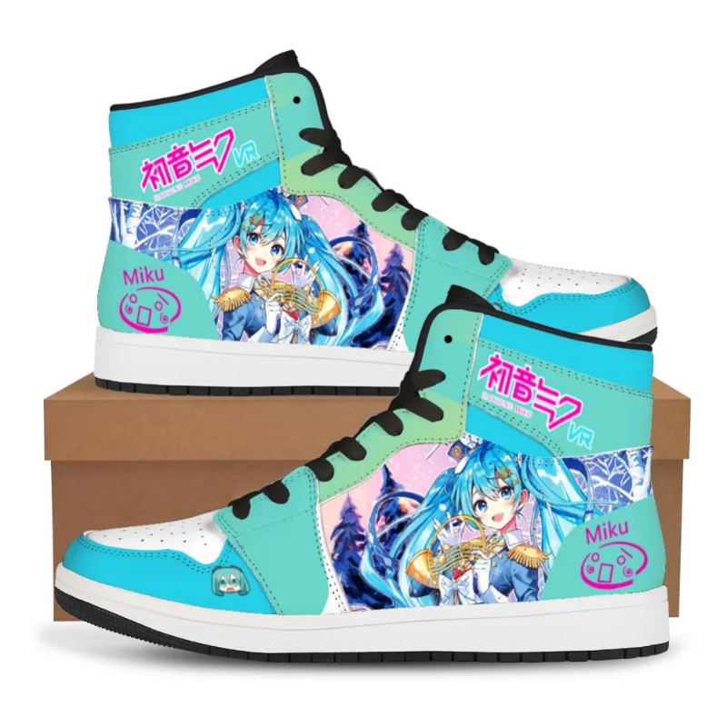 Anime Hatsune Miku scarpe per uomo donna Vocaloid Cosplay Sneakers maschili donna High Top sport scarpe da corsa Kawaii Casual scarpa regalo