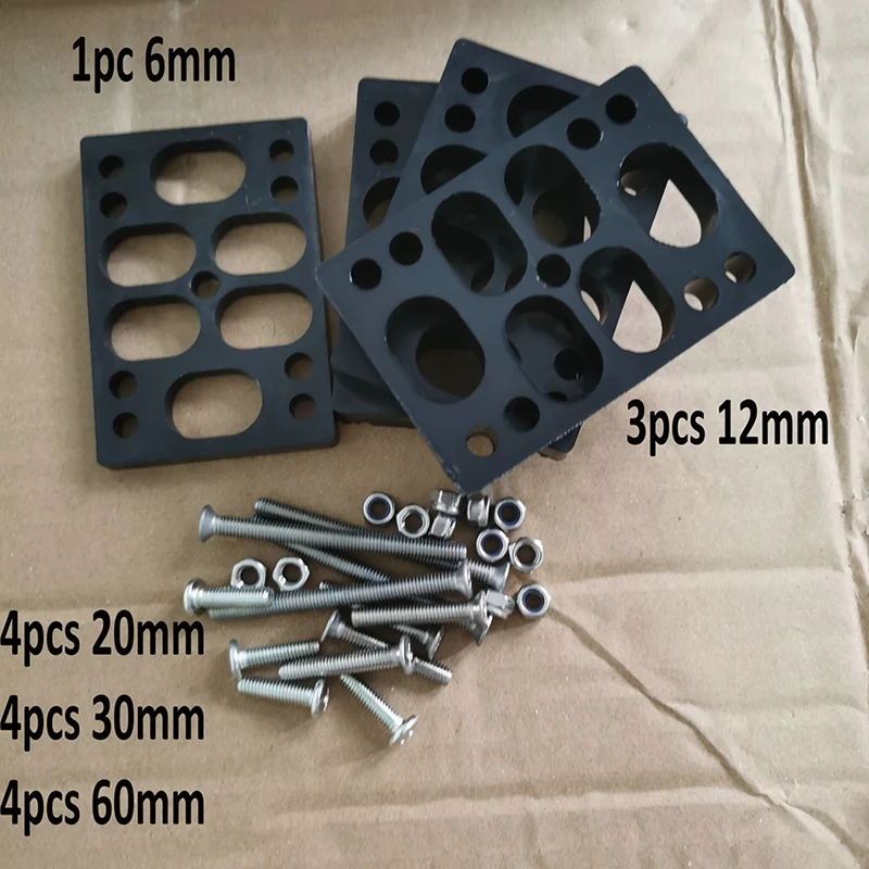 S7 Skateboard Steering Axle Gasket Skateboard Accessories Land Surfboard Support Gasket Bridge Nail Accessories,12Mm&6Mm