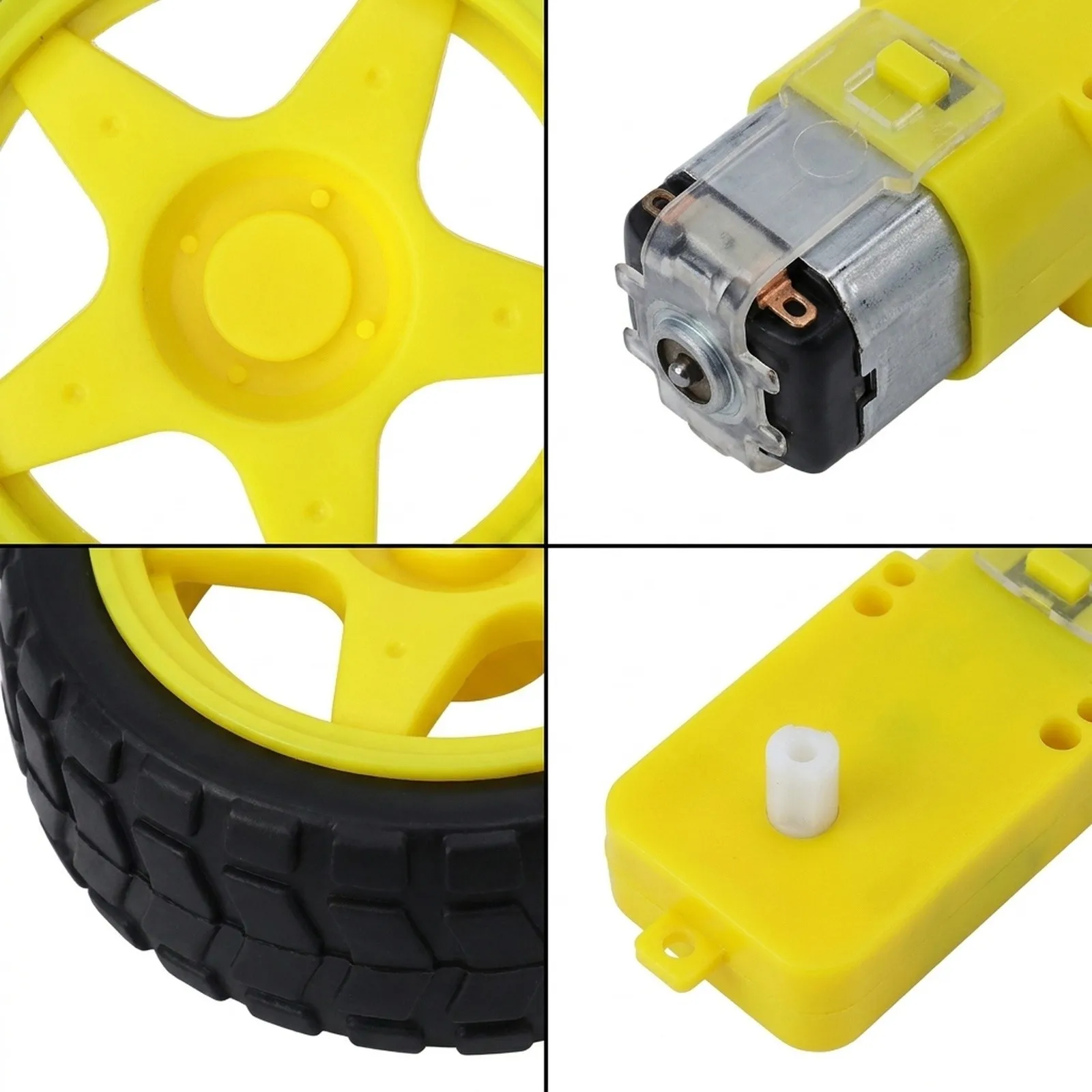 For DIY Car Projects Color As Shown In The Picture for arduino Tire Motor 6V Gear Motor DIY Car Projects Easy To