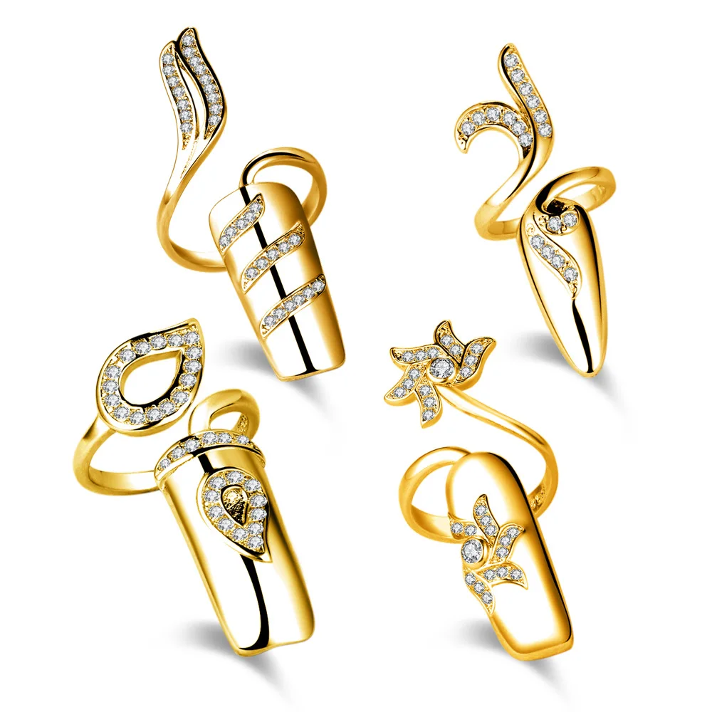 Fashion Creative Nail Ring Sets Silver plated color Finger Rings For Women Party Jewelry Anel Anillos Aneis Bague Jewellery Gift