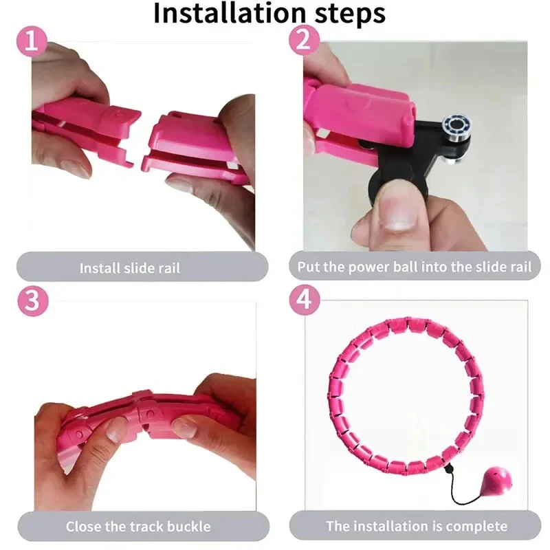 دائرة رياضية مكونة من 24 قسمًا، قابلة للحمل وقابلة للتعديل والانفصال، سهلة فقدان الوزن ومعدات اللياقة البدنية