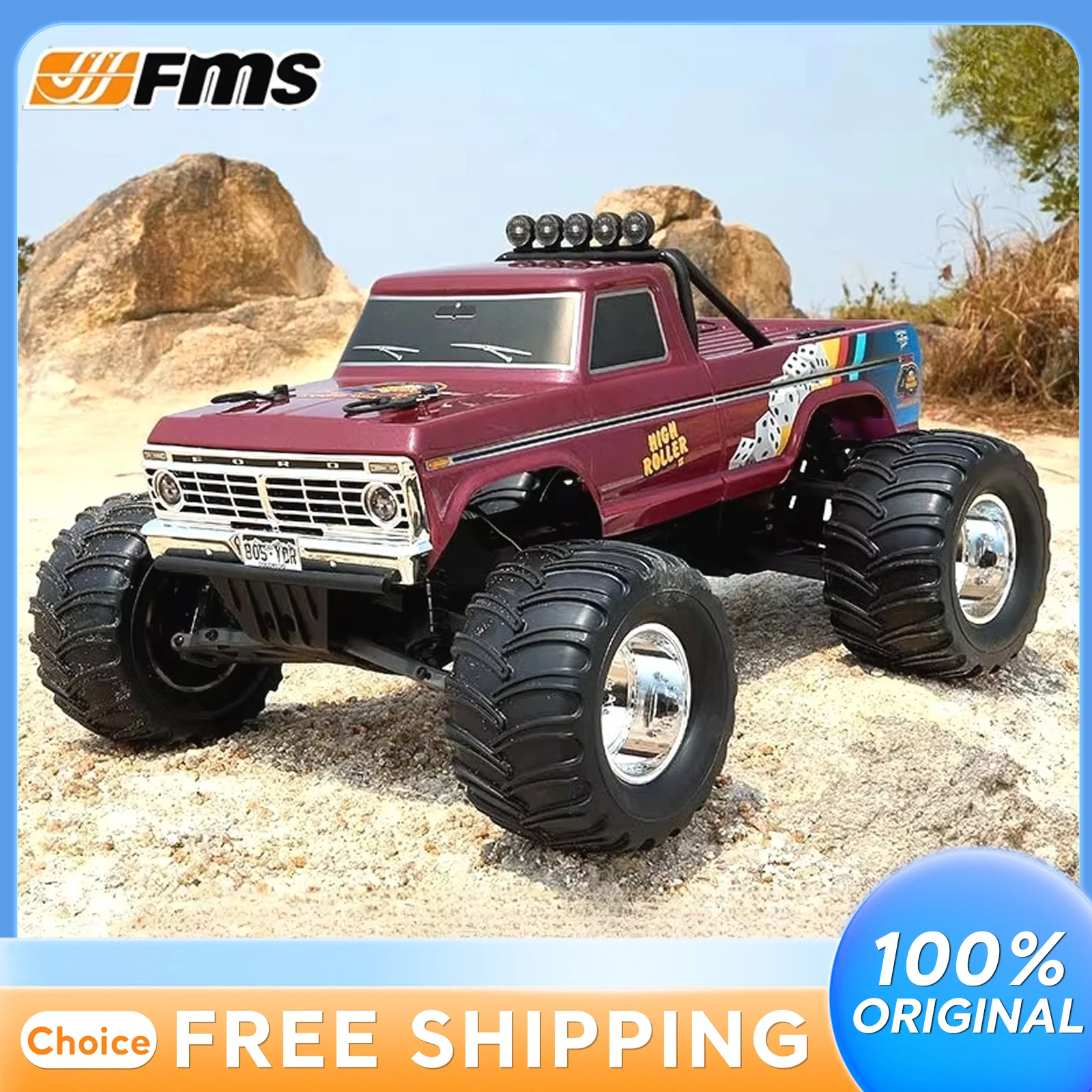 

FMS 1/10 Scale High-Speed RC Off-road Vehicle Monster Truck 2.4G Radio Controlled Electric Climbing Car Toy Simulation Gift