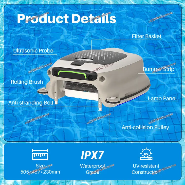 

2025Customized Professional Robotic Pool Cleaner for Above Ground Pools Pool Skimmer Robot