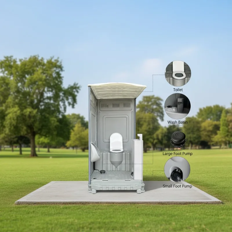 Modern Design Outdoor Use Portable Toilet Restroom Trailers Mobile Plastic Toilets