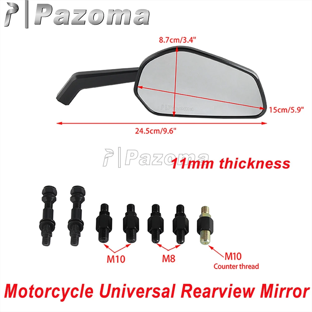 Motorbike Universal Rear Back View Mirrors For Harley BMW Yamaha Honda CB600 CB650 CB900 Chopper Bobber Touring Raerview Mirror