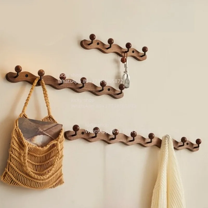 Enter The Door, Clothes Storage, Bedroom Coat Rack, No Punching, Solid Wood Hanger.