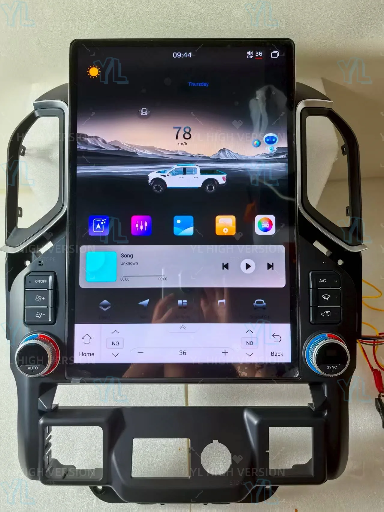 

YANF 15,6-дюймовый вертикальный сенсорный экран автомобильный радиоприемник GPS мультимедийный плеер авто стерео для Silverado GMC Sierra 2019-2023 навигация