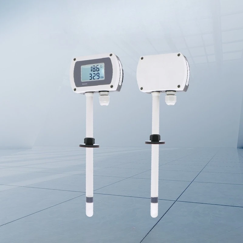 

Insertion Type Temperature and Humidity Transmitter LCD Display Temperature and Humidity Sensor Track Mount