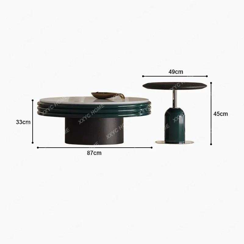 A Modern Minimalist Round Coffee Table Combination Living Room Household Small Apartment Coffee Table