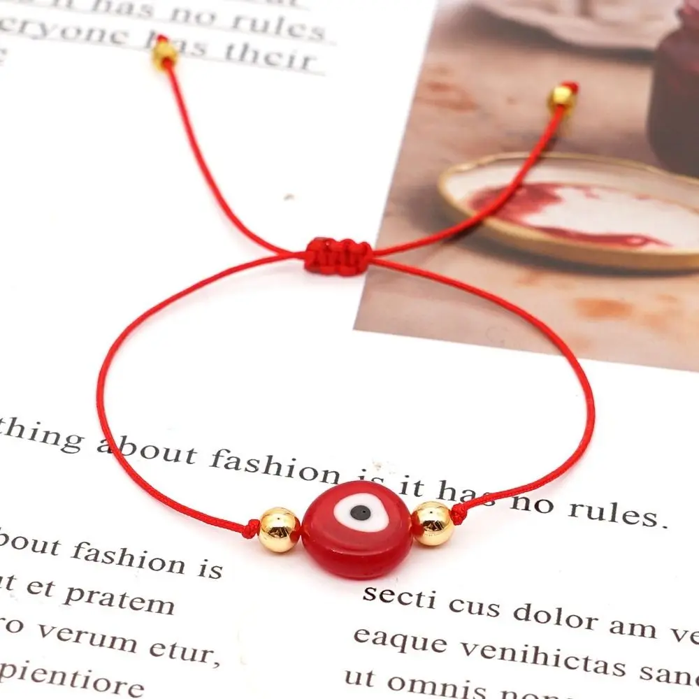 Personality Greek Eye Demon Eye Bracelet String Pulseras Lucky Red Rope Jewelry Accessories Hand Rope Fortune Bracelet Couple