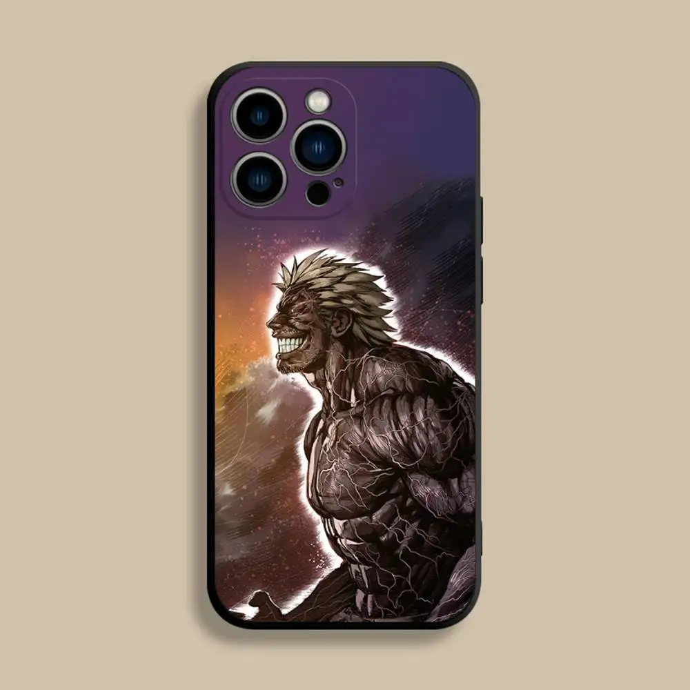 K-Kengan A-Ashura iPhoneケース iPhone 17、16、15、14、13、12、Pro、Max、Plus、E、SE4、Air、Mini対応 ブラック ソフトカバー