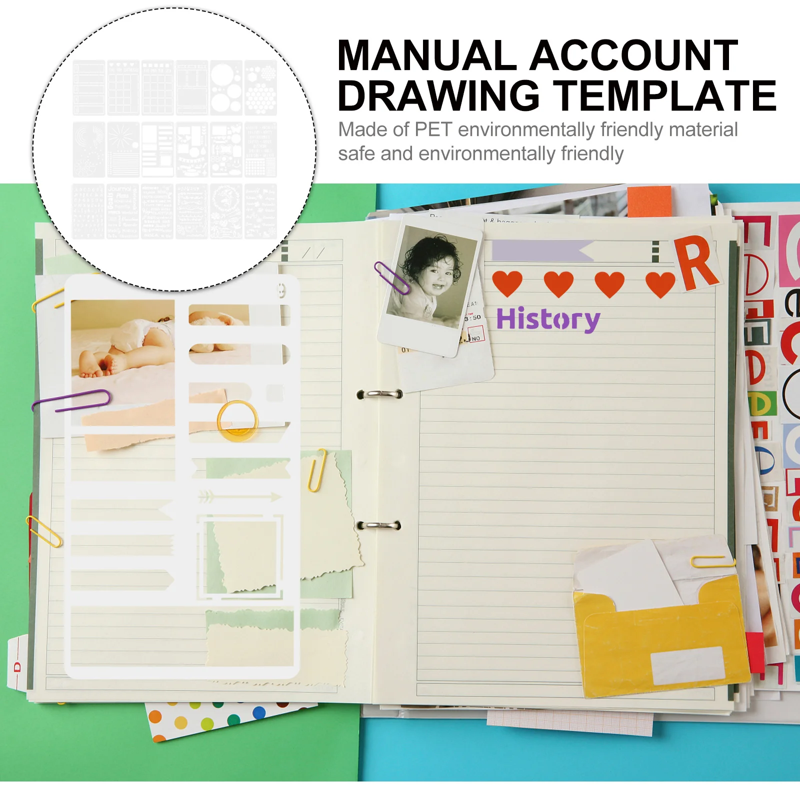 

Diy Journal Stencils Reusable Painting Templates For Scrapbooking Planner Organization Dot Grid Layouts Adults Art