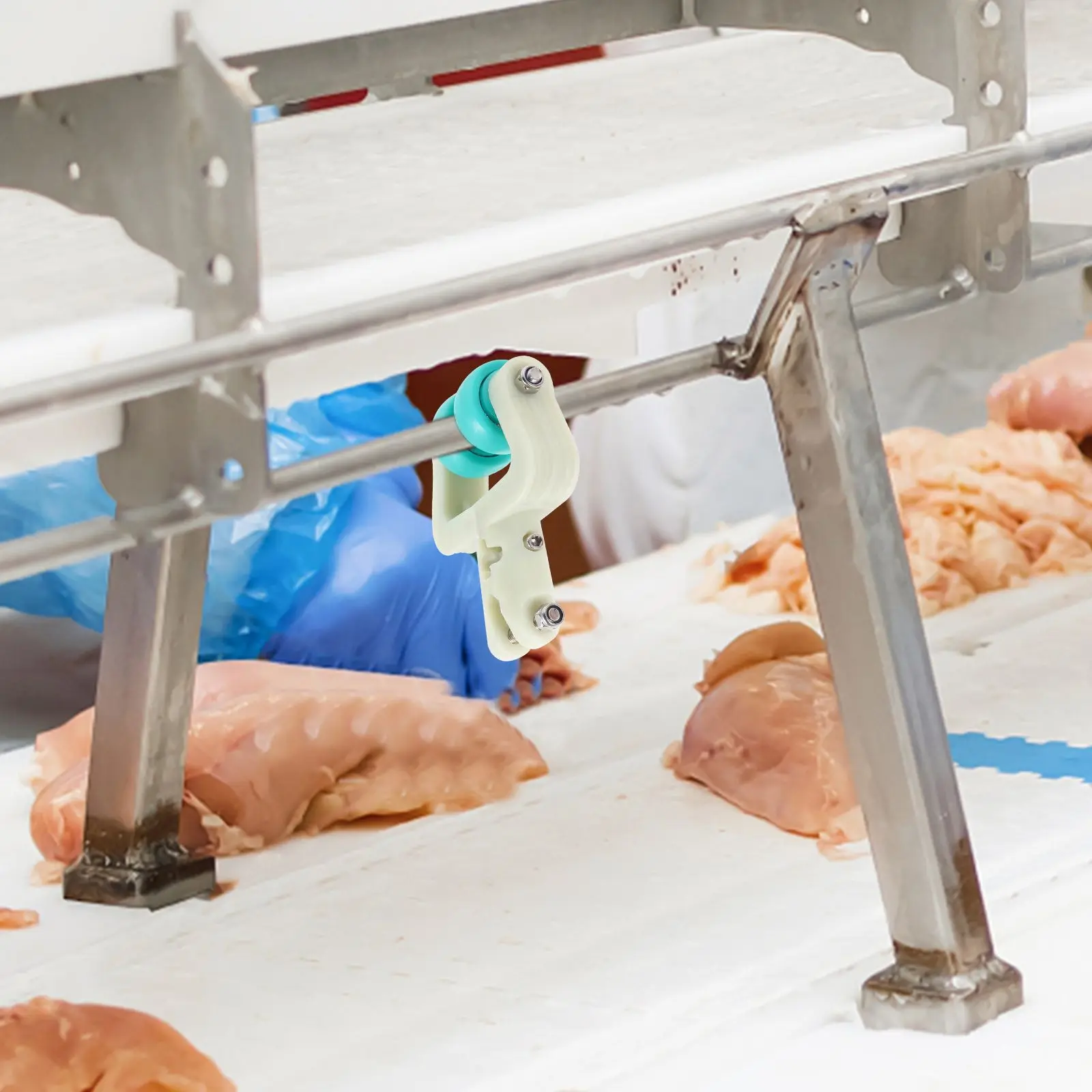 Poultry Pulley Wheels for Hanging Single Hole Design Durable Nylon Material Suitable Slaughterhouse Assembly Line Enhancing