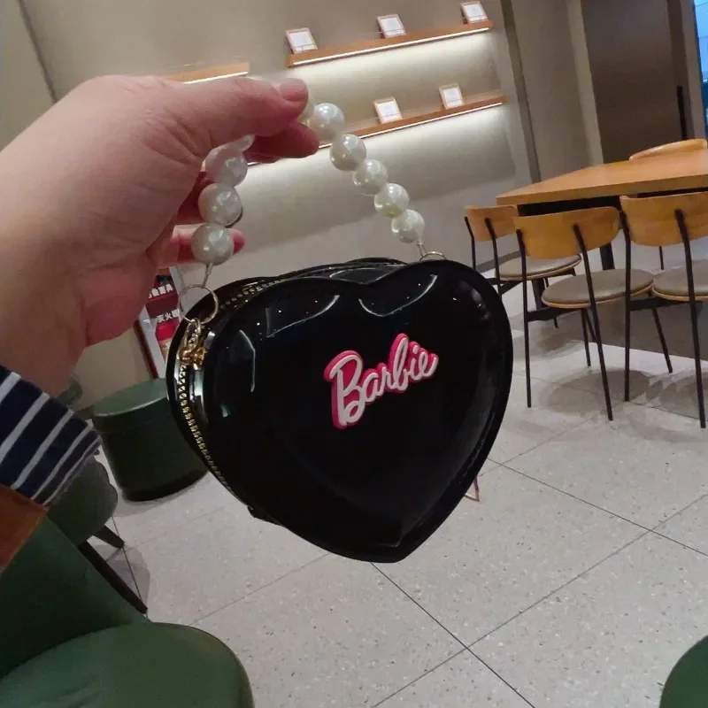 2025 جديد الصيف باربي الكورية نمط القلب صفر محفظة لطيف أنيق المرأة التسوق Kawaii الفتيات حقيبة كروسبودي صغيرة