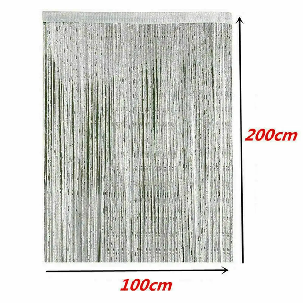 Window Curtains Wedding Party Decoration Glitter String Curtain Door Fly Screen Hanging Beaded Curtains Screen Panel