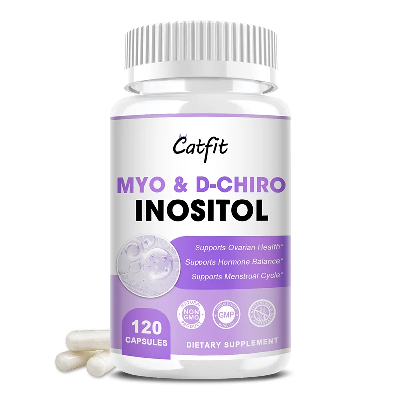 

Catfit MYO&D-CHIRO Inositol Capsules with Folate Supports Ovarian Function Hormone Balance Fertility Diet Supplements for Women