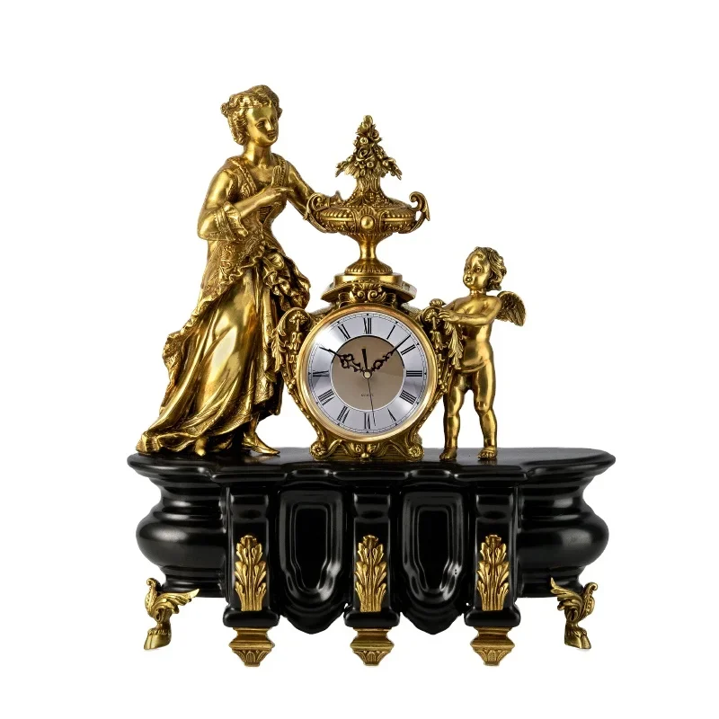 

ANTIQUE EMPIRE PENDULUM CLOCK IN GILDED BRONZE AND BLACK MARBLE