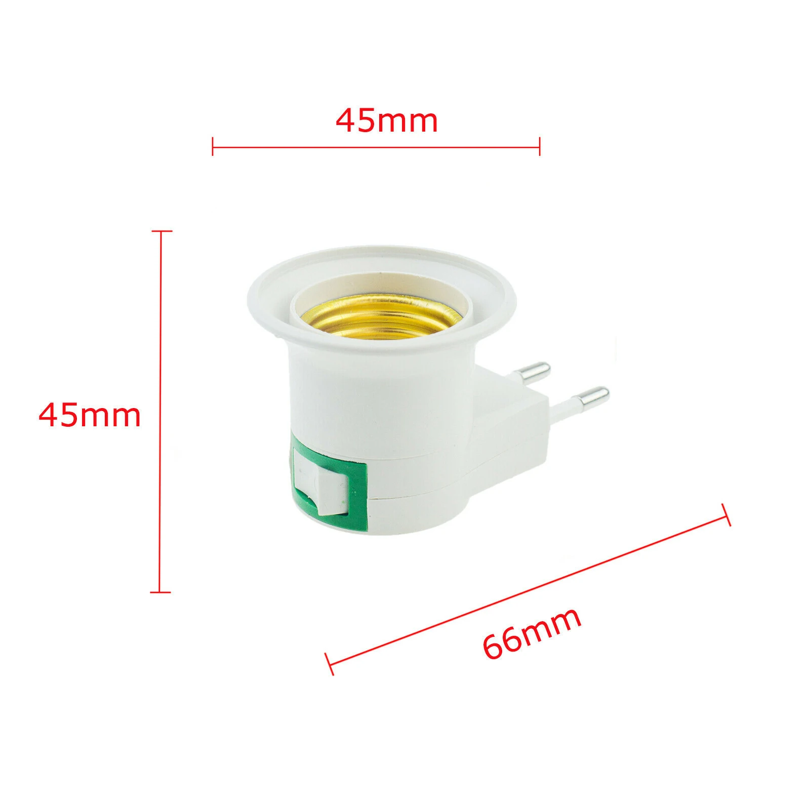 1-3PCS E27 LED Light Socket  White Lamp Holder To EU Plug/US Plug Holder Adapter Converter ON/OFF for Bulb Lamp