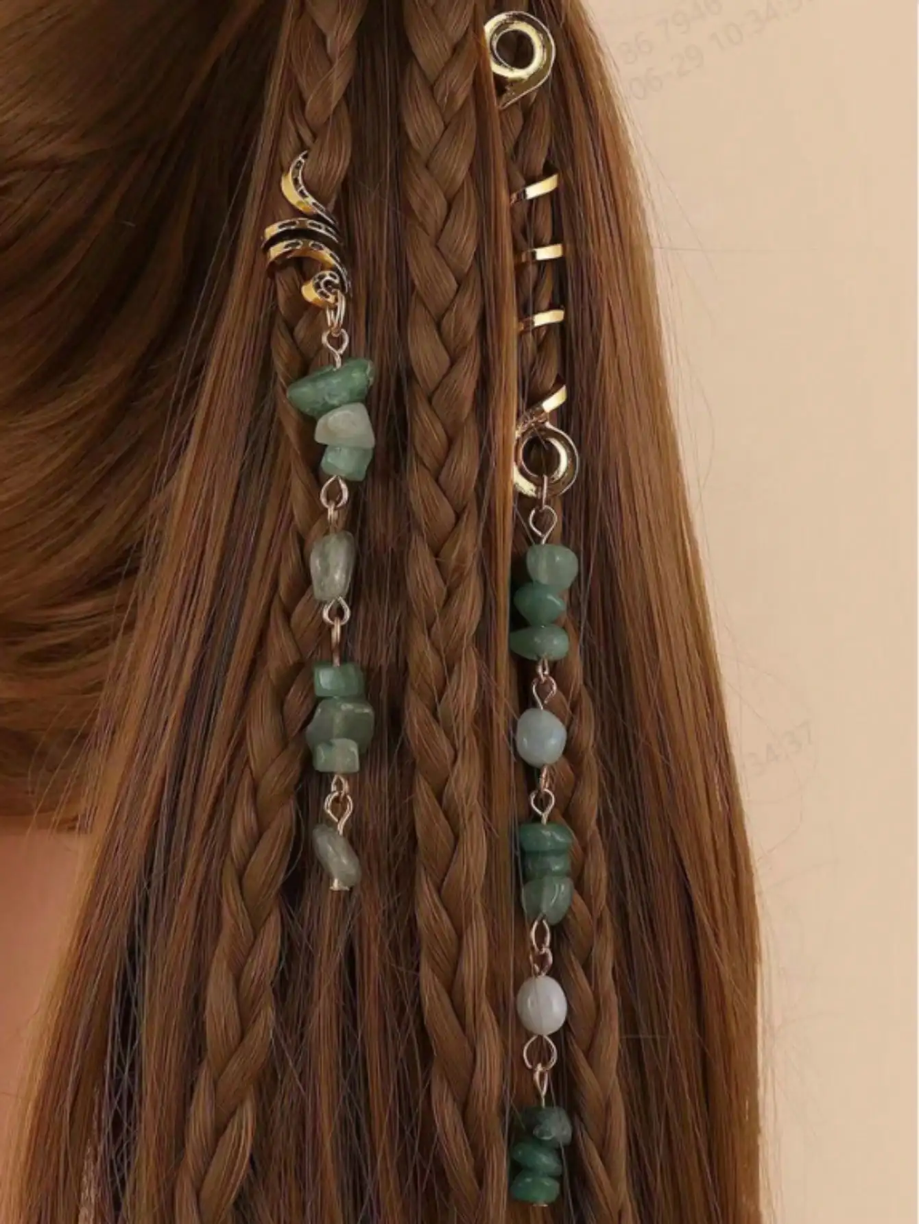 

2pcs/6pcs Set Bohemian Style Stone Decor Hair Scrunchies, For Hair Accessories, Hair Clips, Student Supplies, Hair Decorations, Head Accessories, Hairpin