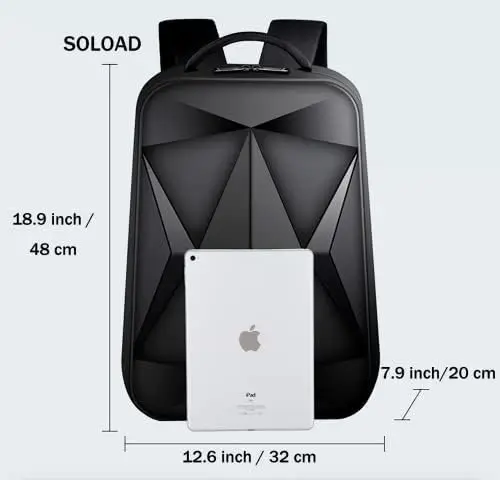 

Hard Shell Laptop Backpack 17 Inch Business Gaming Backpack Waterproof with USB Charging Port (Hard Shell Gray)