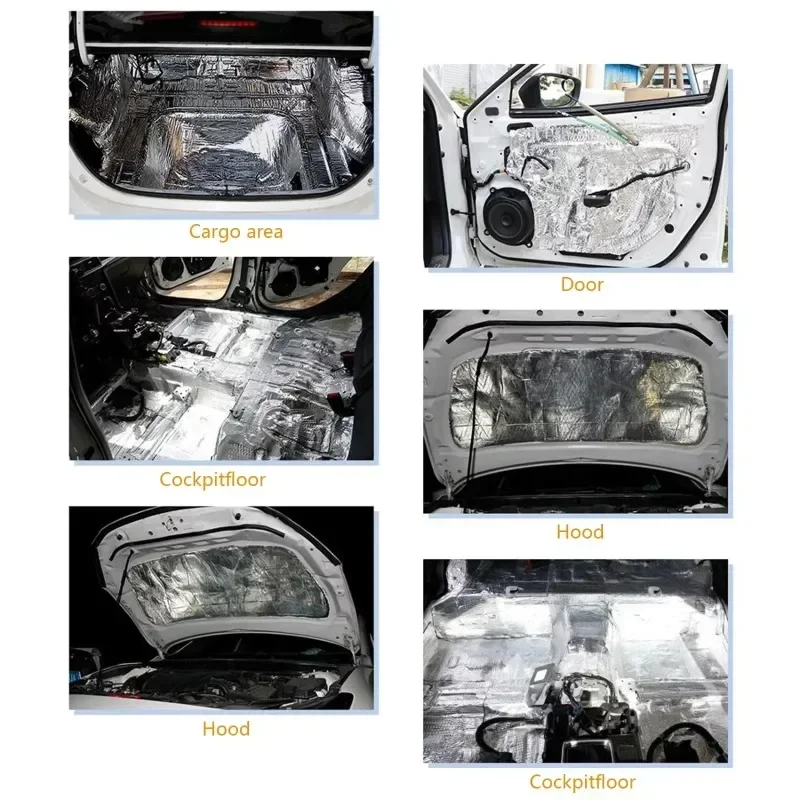 1/2PCS 2000*500mm 5/10mm Car Sound Proof Mat Deadener Heat Noise Insulation Deadening Mat Hood Closed Cell Foam Accessories