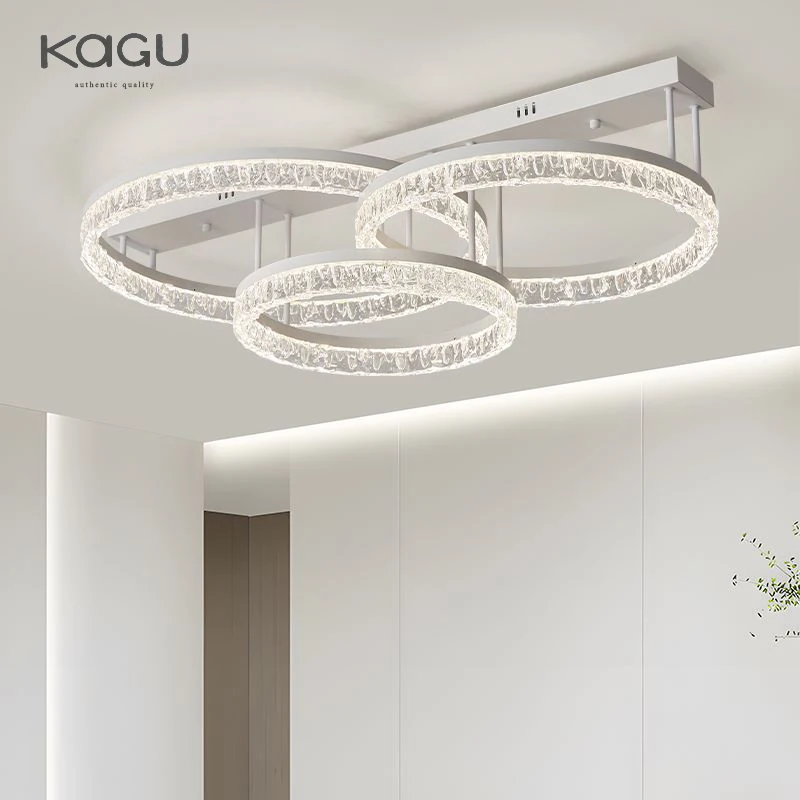 Modern LED Ring Chandelier With Remote Control Dimmable Ceiling Light For Living Room Bedroom Dining Kitchen Home Fixture