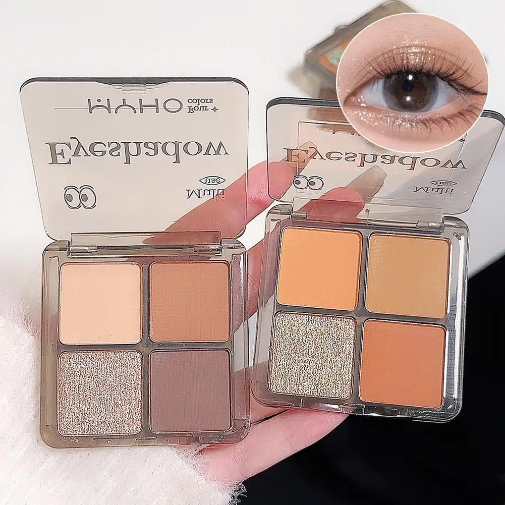 4 cores rosto iluminador paleta iluminador paleta natural glitter pó shimmer maquiagem iluminador brilho cozido x1a7