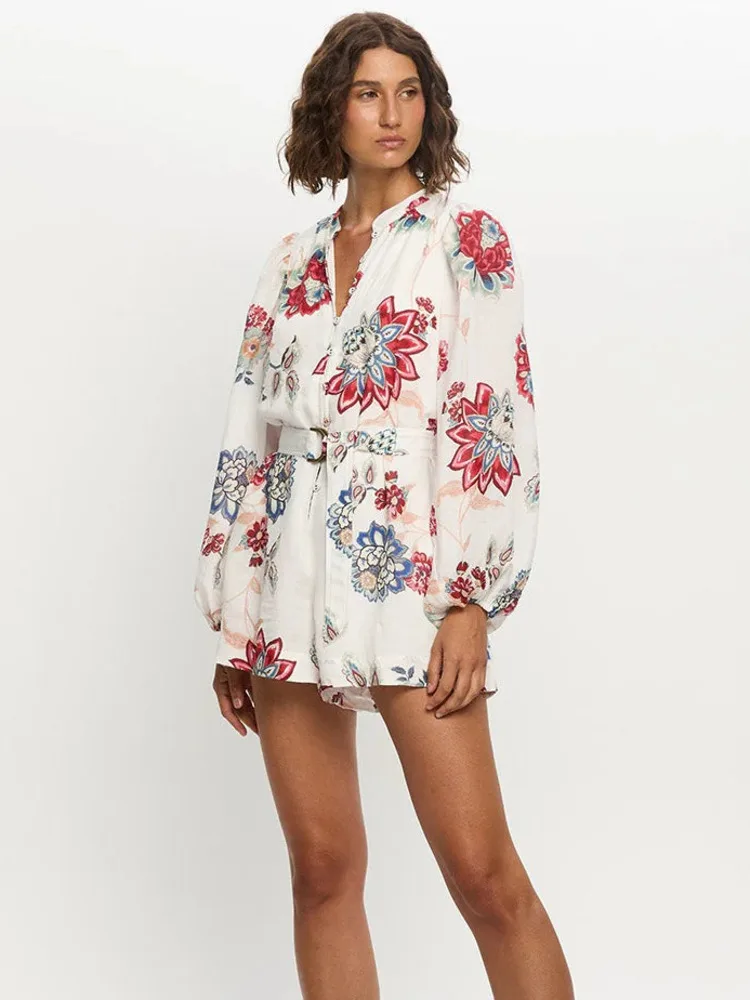 بدلة قميص كارديجان كتان أنيقة برباط لعام 2025