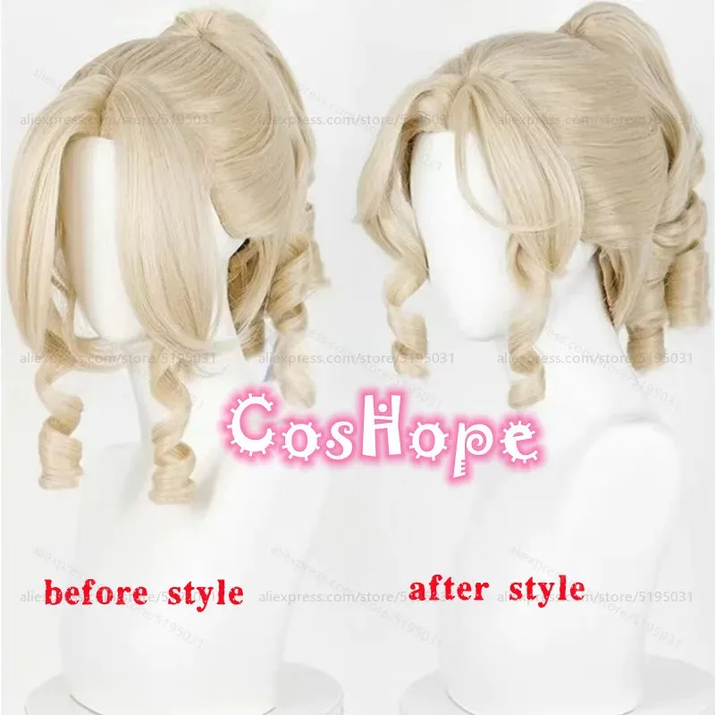 IDV Journalist 	 Alice DeRoss Cosplay Wig 30cm Light Blonde Wig Cosplay Anime Heat Resistant Synthetic Wigs Party Hair for Women