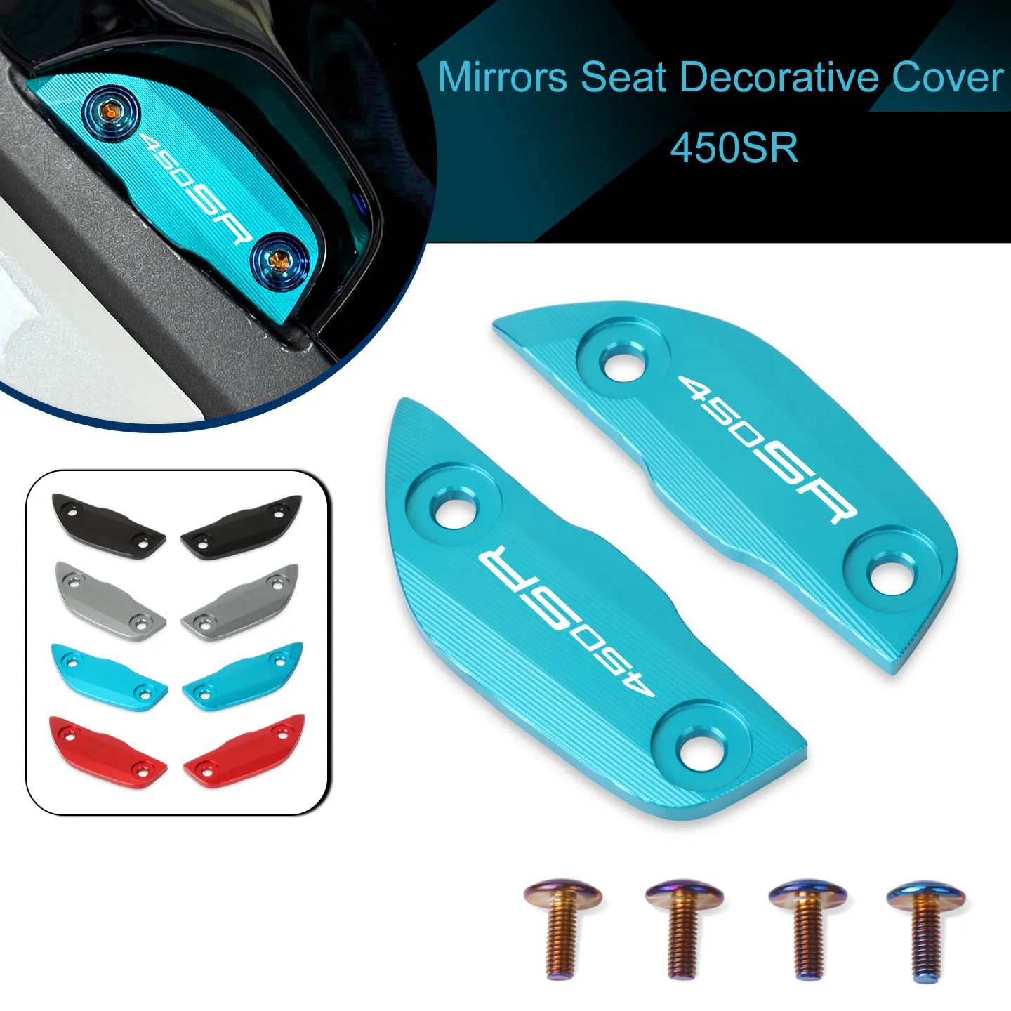 Supports de Base de miroir de couverture décorative de siège de rétroviseurs de moto adaptés pour 450SR 450 SR pour 450SR