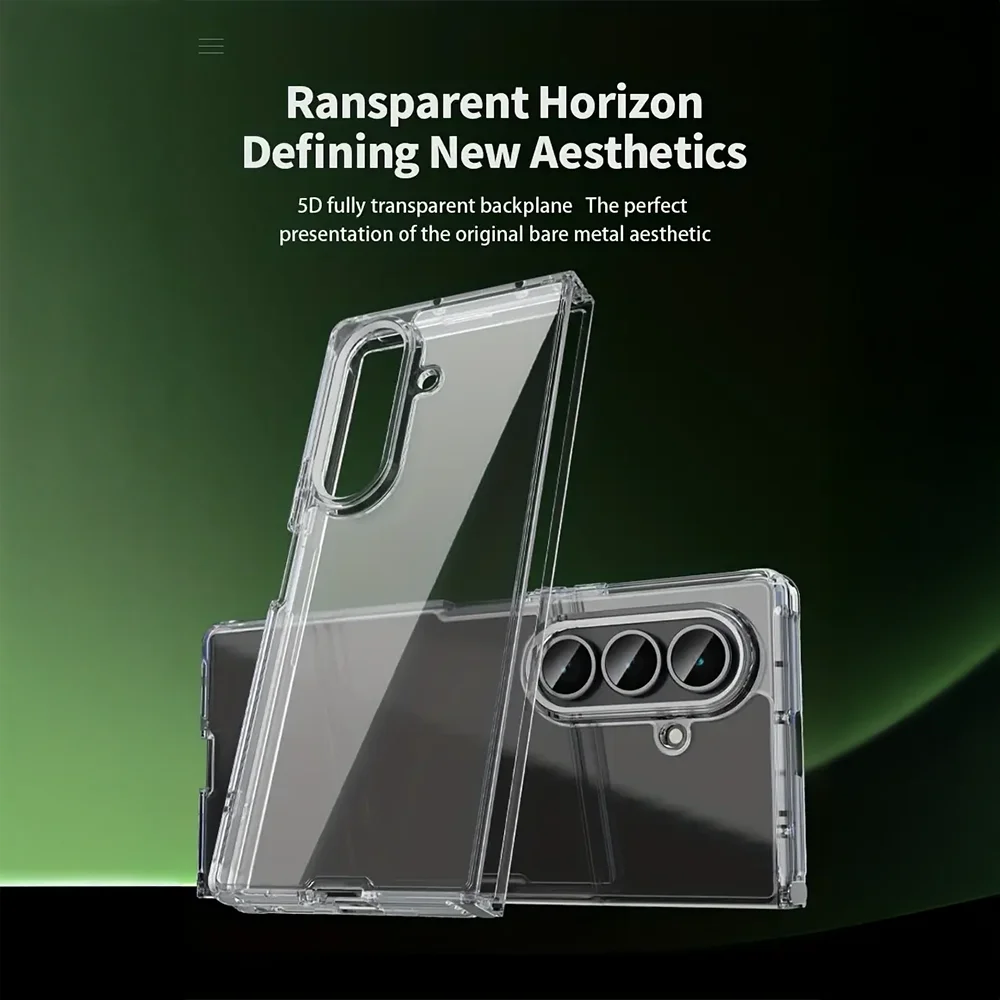 Transparent Hard PC Phone Case For Samsung Galaxy Z Fold 7 Shockproof Ultra Thin Clear Protective Cover Anti-Scratch Phone Shell