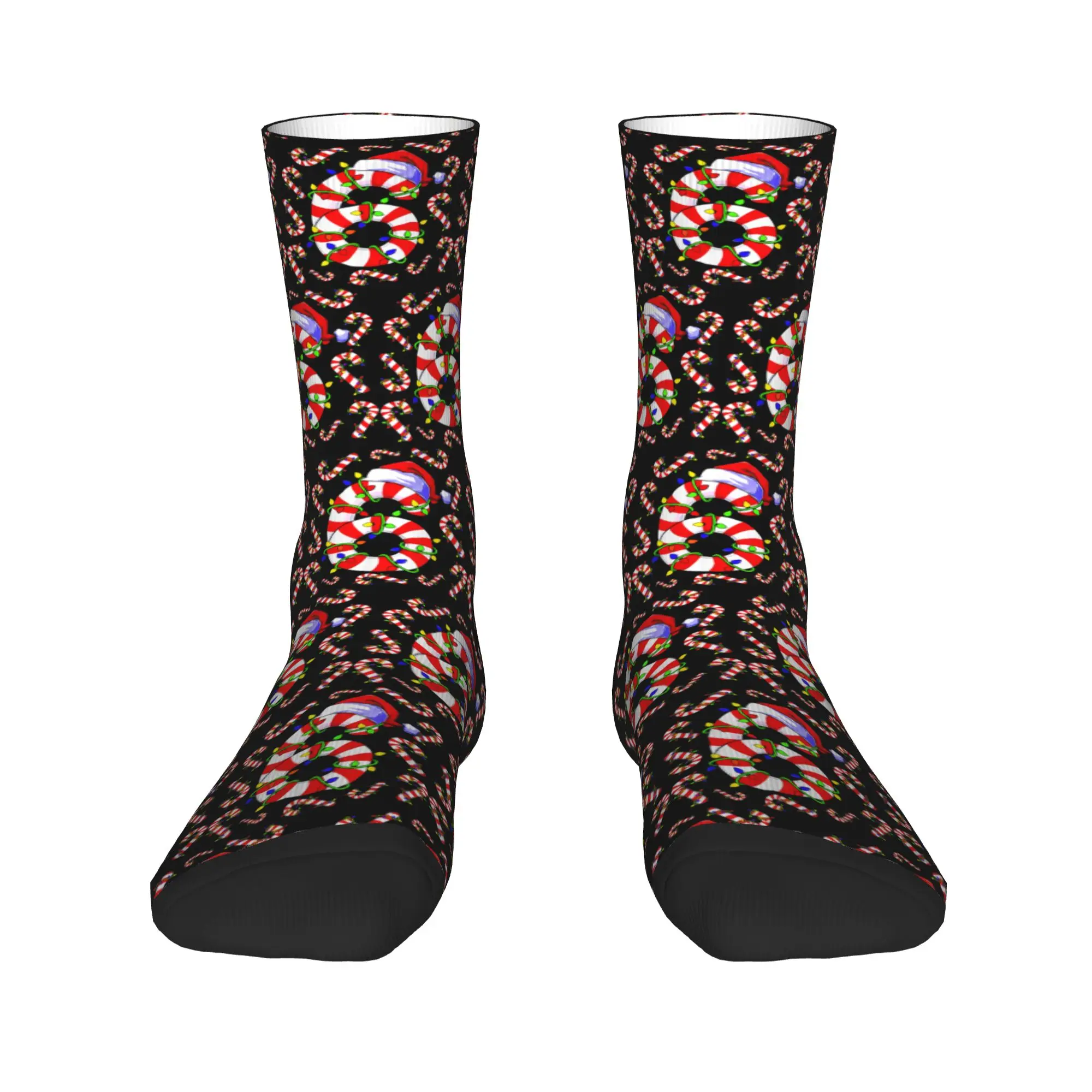 Drôle 67 Six sept Meme Couple noël canne à sucre chaussettes antidérapantes bas hommes doux Skateboard chaussettes hiver gothique chaussettes