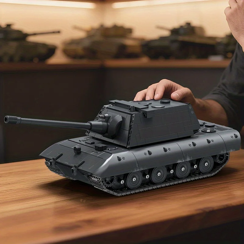 

1883Pcs E100 Heavy Tank Building Block Set, Model Kit with Functional Suspension Chassis, Unique Gift for Christmas Birthday