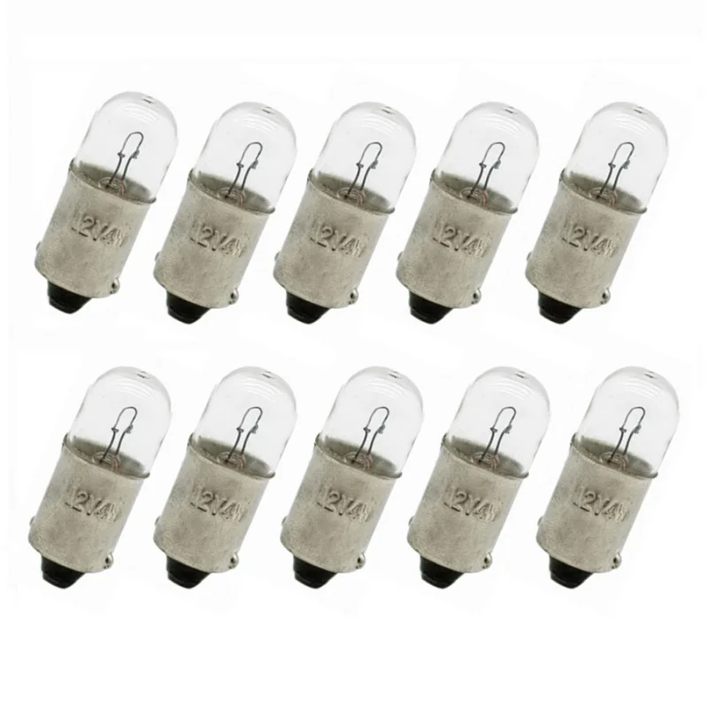 2/10pcs T4W T8.5 Ba9s 12V 4W Original Turn Signal Parking Lights Clearance Lamps Reverse Bulbs Car Halogen Bulb