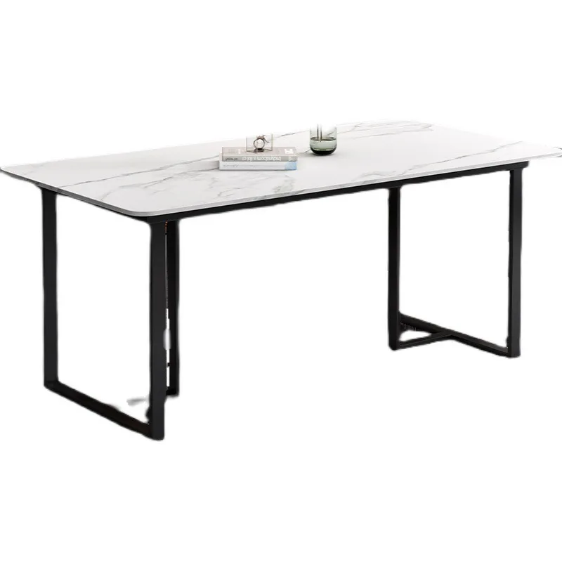 Mesa de comedor de pizarra, mesa de comedor sencilla minimalista moderna italiana para el hogar