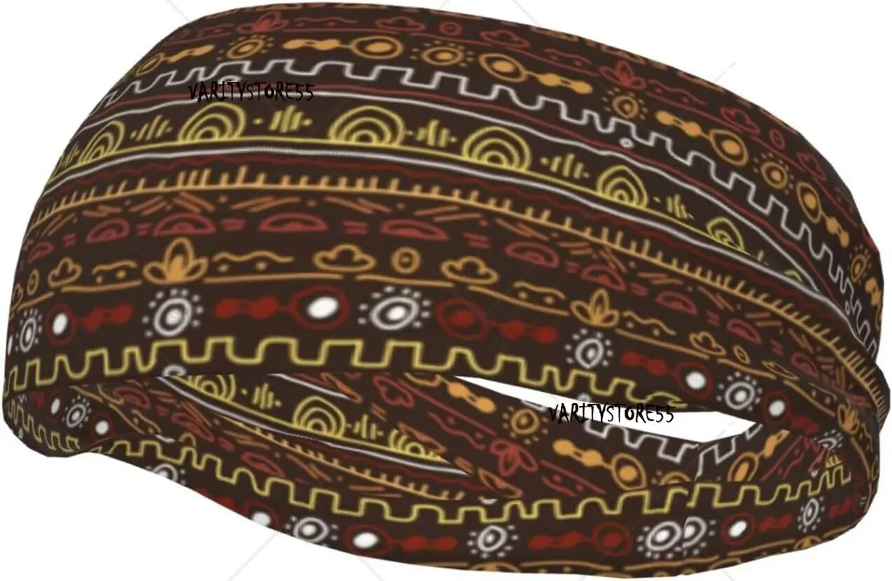 

African Ethnic Sweatbands for Women Men Headbands African Stretchy Sweatband Africa Head Bands Headband