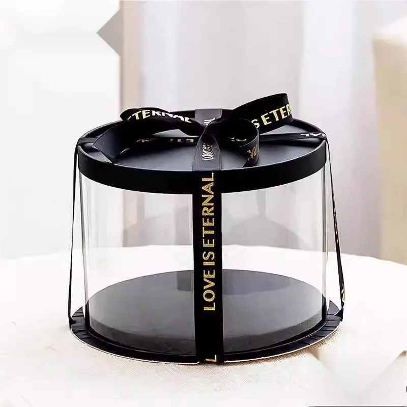 

Transparent Cake Box Pastry Box Full Circle Sub 80 Inch 2 Single Double Triple Quad Layer Extra High Baking Kitchen Cooki...