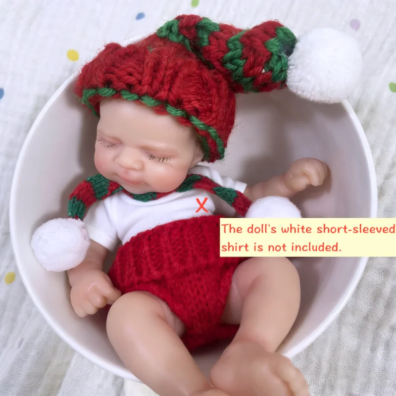 Mini 6 Inch 15CM Full Body Silicone Reborn Doll Pascale Lifelike Full Solid Silicone Washable Doll Toy Birthday Gift