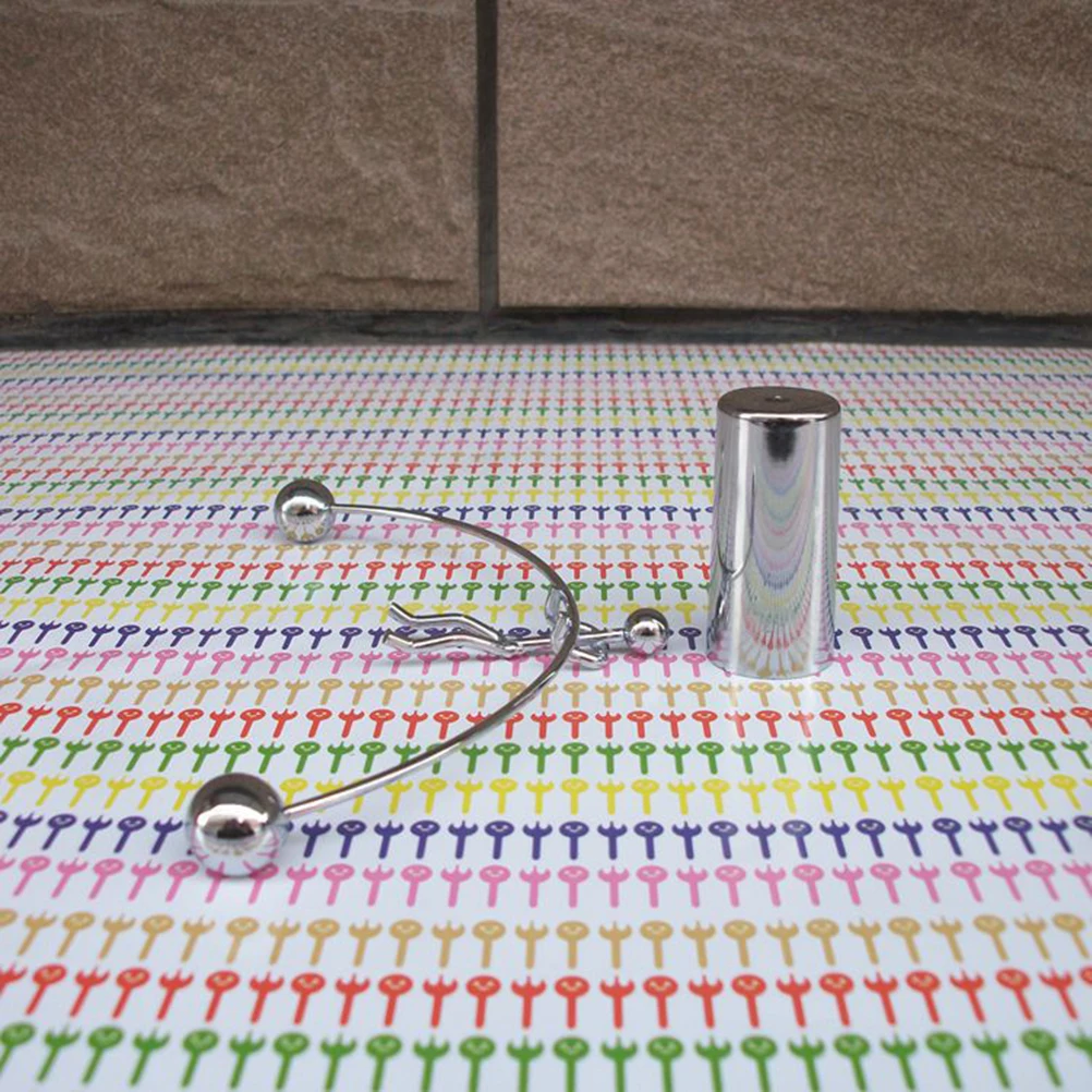 Металлический декор в виде штанги для рабочего стола, серебристый