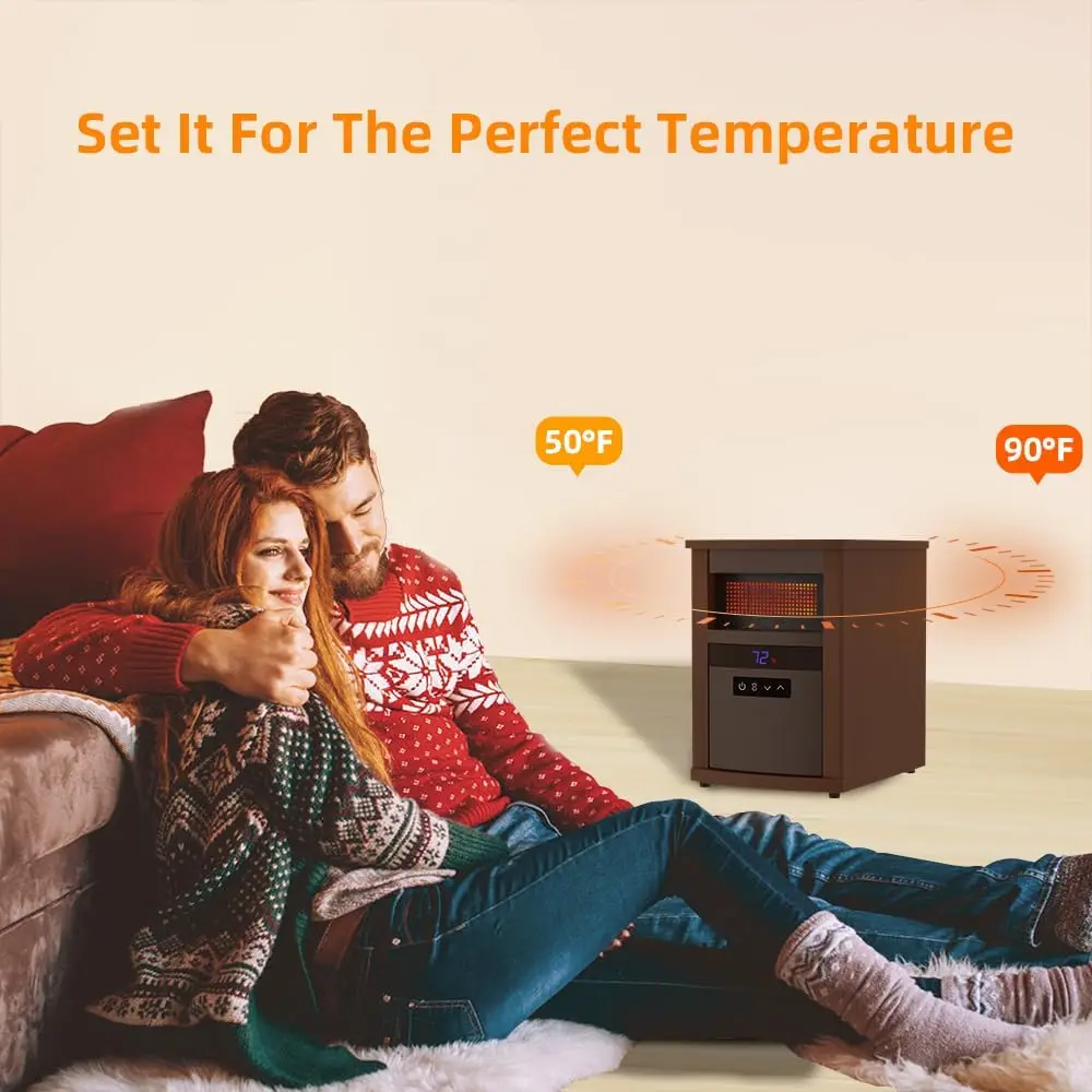 Over Heat Safety Protection Electric Portable Indoor Living Room Bedroom Air Space Infrared Quartz Cabinet Heater