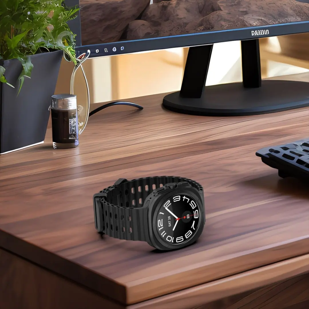 Спортивный силиконовый дышащий ремешок для Samsung Galaxy Watch Ultra 47 мм, ремешки для умных часов