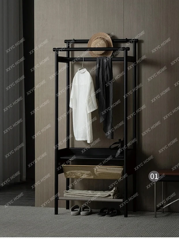 Solid Wood Hanger Bedroom Floor Home Coat Rack