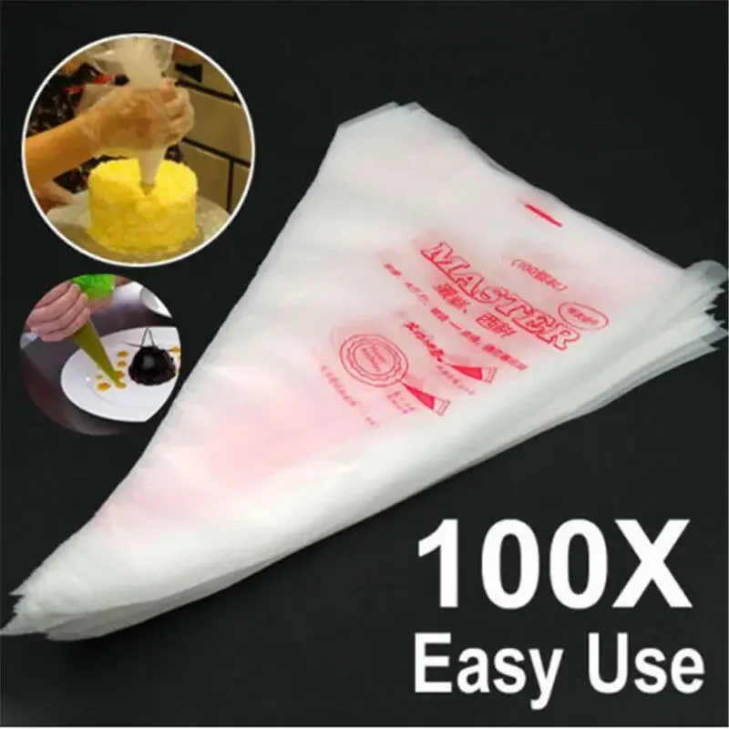 

50/100 Large, Medium and Small Size Disposable Decorating Bag Cookie Cake Cream Squeeze Bag Jam Milking Bag Baking Kit