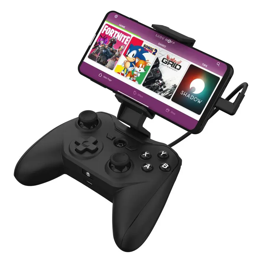 Controlador de jogo de motim para gamepad android com fio com gatilhos, carregamento de passagem de energia, console de jogo portátil dpad